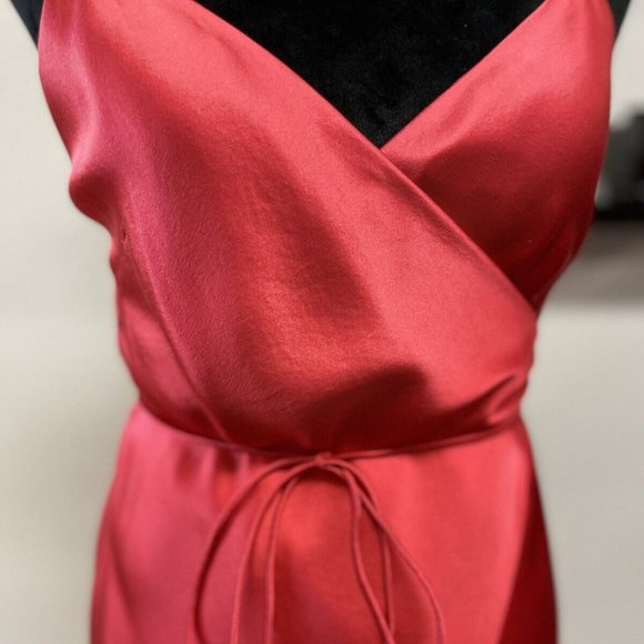 Michelle Mason Little Red Dress Wrap Minidress in Scarlet Silk - Picture 11 of 14